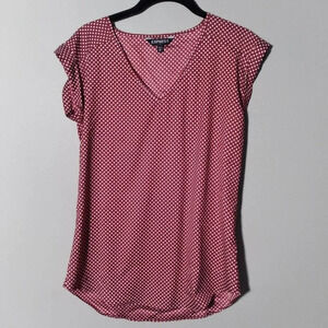 🦋 Express Cranberry Polka Dot Sleeveless Top White